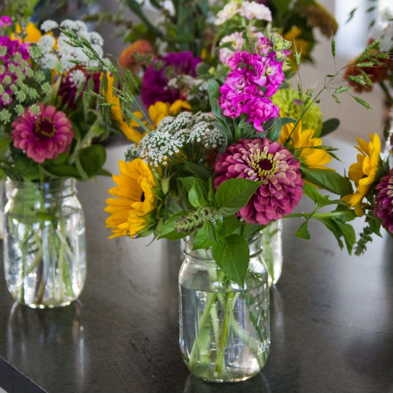 How to Make Mini Floral Bouquets from a Bucket of Blooms
